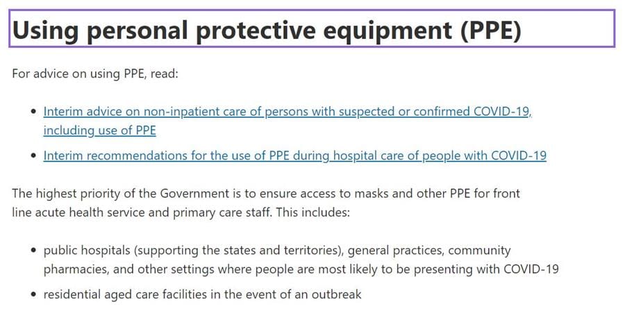 80 aged care providers request PPE from National Medical Stockpile in past two weeks – as ABC highlights the lack of PPE for home care staff
