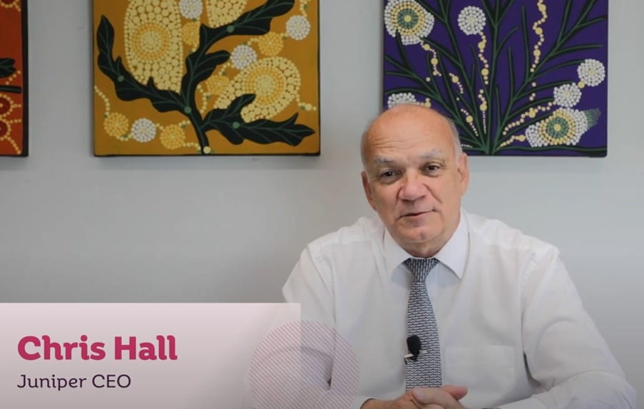 Chris Hall, CEO of Not For Profit WA RAC provider Juniper, announces retirement
