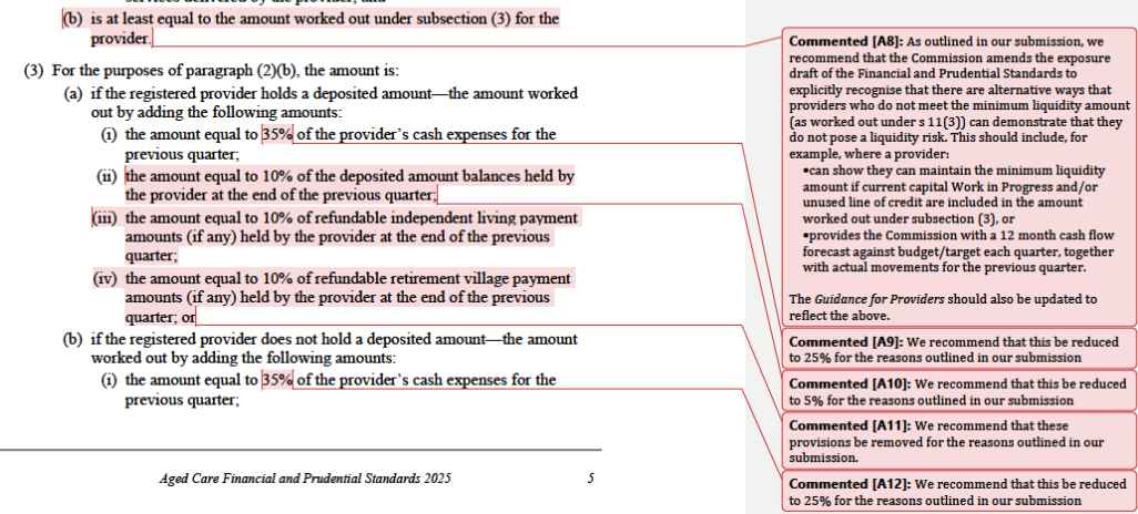 Reduce liquidity ratios for aged care providers: Ageing Australia's submission to Aged Care Quality and Safety Commission