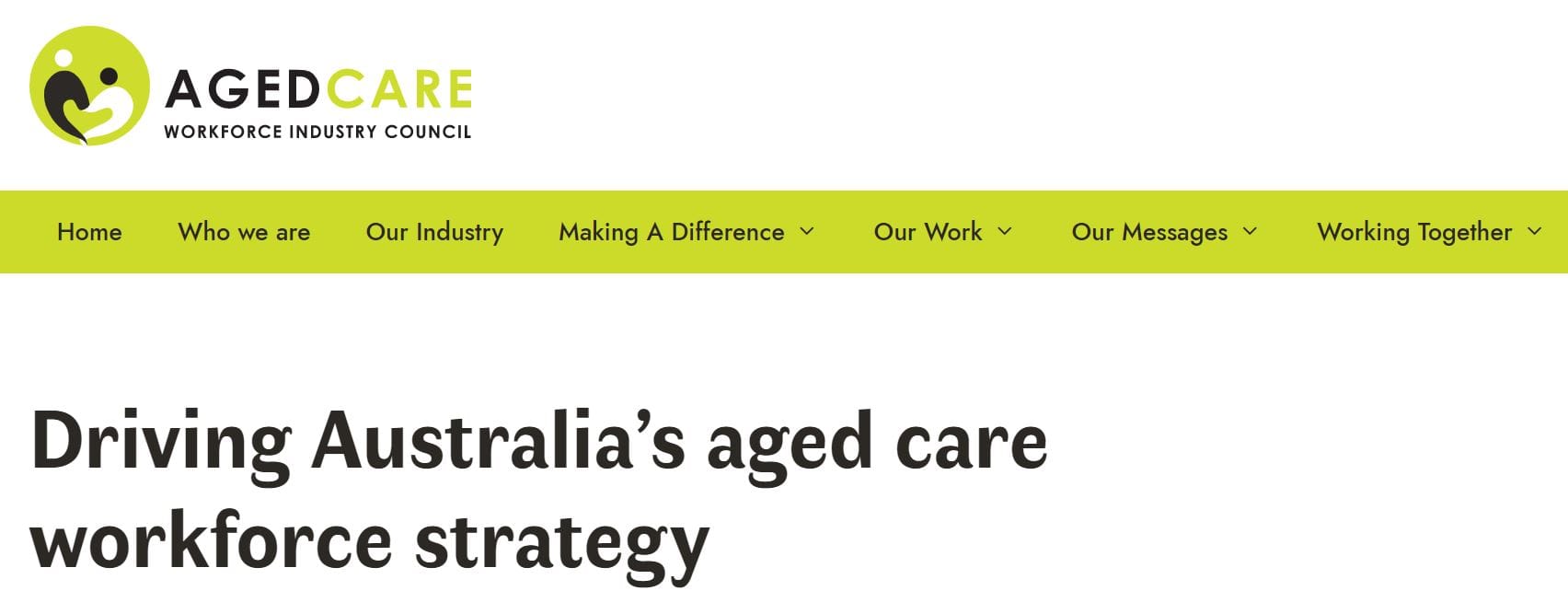 Aged Care Workforce Council to drive social change campaign to change perception of aged care with ACSA