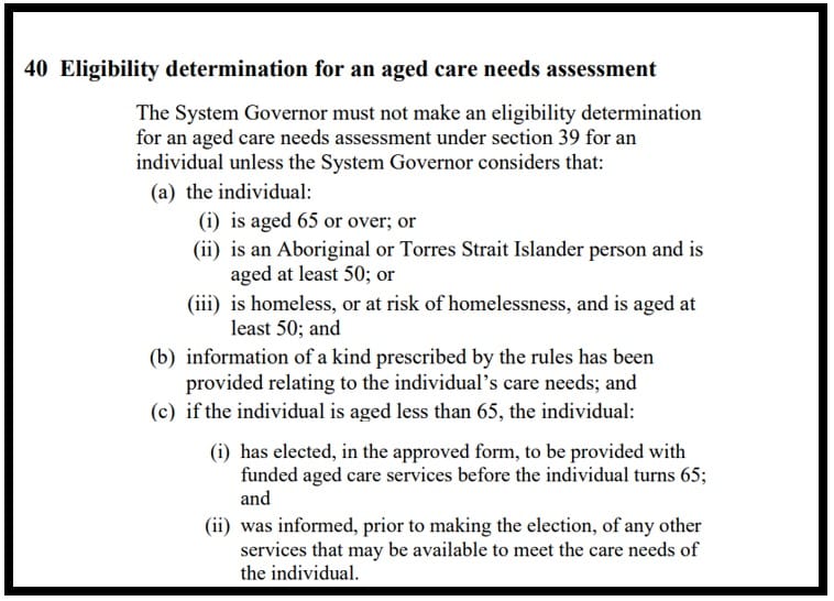 Younger people with disabilities would be assessed for aged care under Exposure Draft of new Aged Care Act