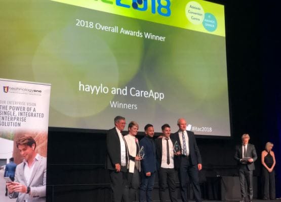 Melbourne home care software company hayylo named joint winner the National IT Aged Care Awards