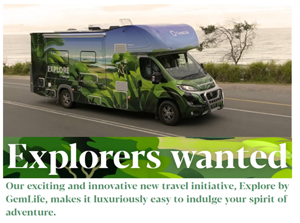 GemLife creates innovative marketing targeting grey nomads with 5 motorhomes for residents
