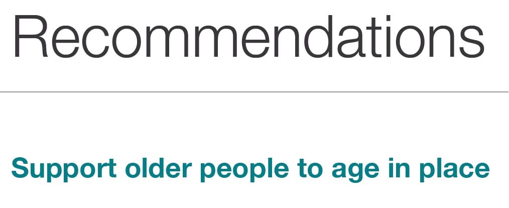 Aged Care Taskforce Final Report: Key recommendations