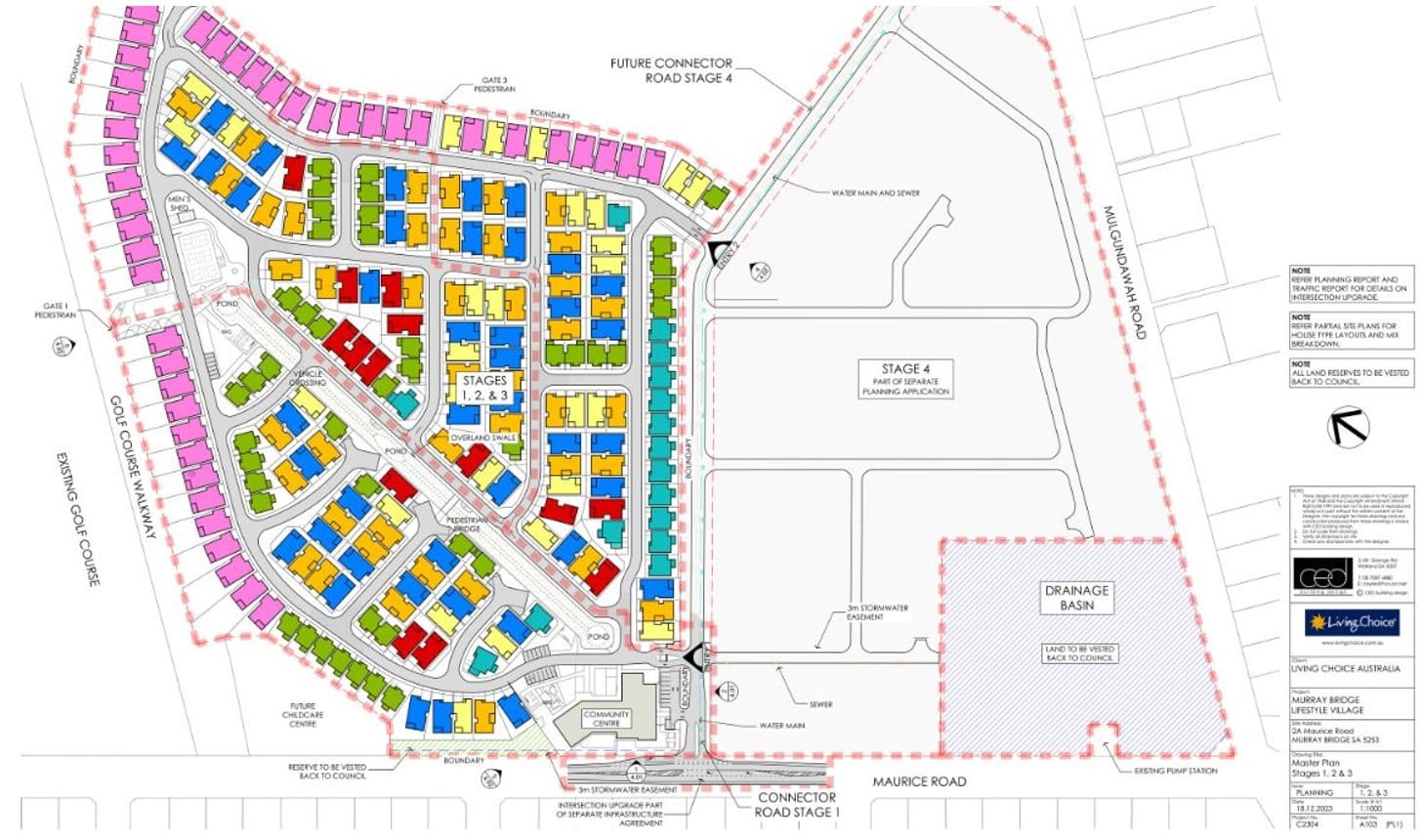 Living Choice expands development program with a land lease community resort in Murray Bridge, SA