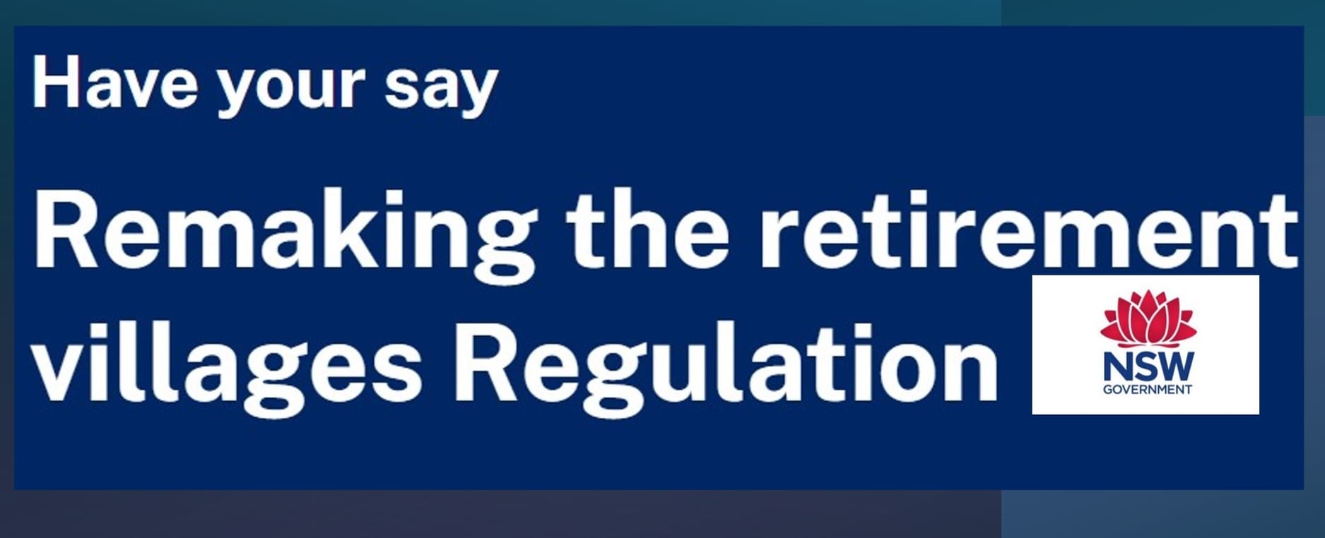 Regulatory changes, including Asset Management Plans, for retirement village operators in NSW