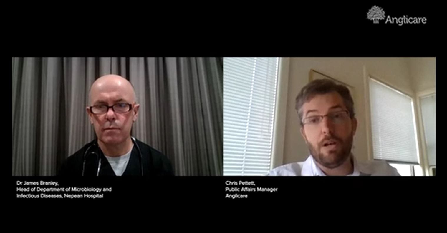 Anglicare hosts webinar for Newmarch House families with infectious disease specialist