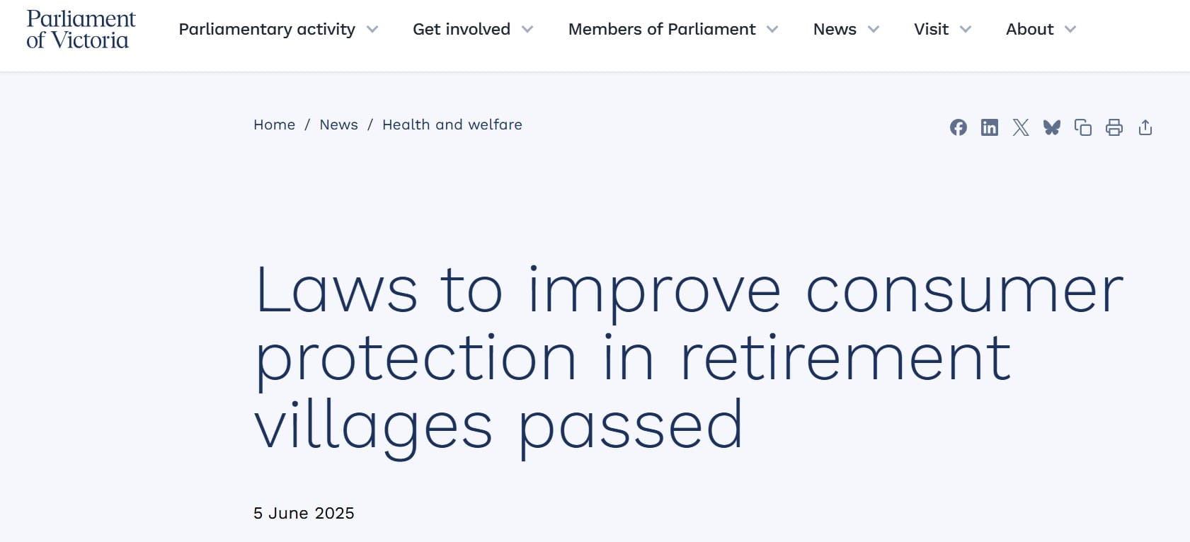 “A mixed bag”: Russell Kennedy and Residents of Retirement Villages Victoria respond to state's new Act