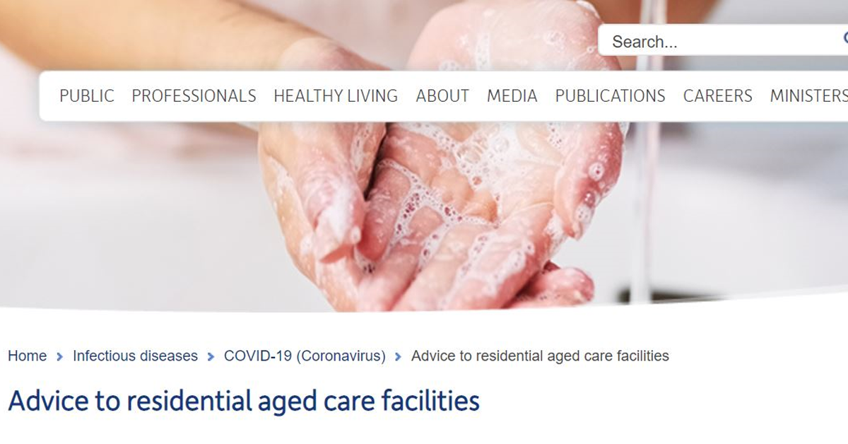 NSW Health updates advice on visitors to aged care homes