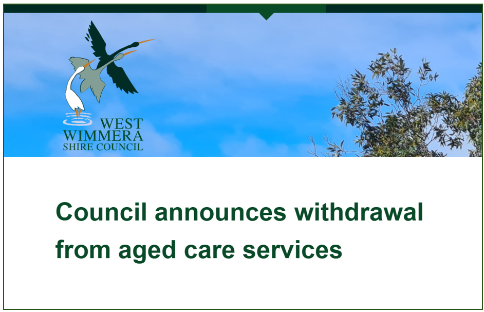 Another Victorian local council exits home care