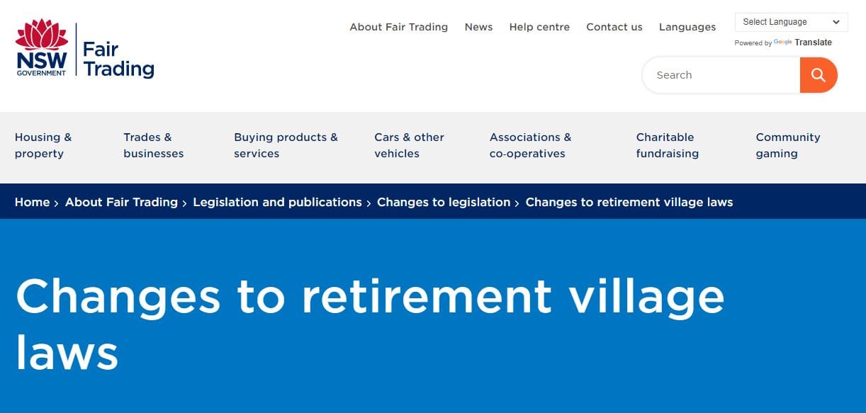 NSW retirement village buybacks now in force – no orders to start until 1 August 2021. Retirement Village Ambassador program to stay on hold