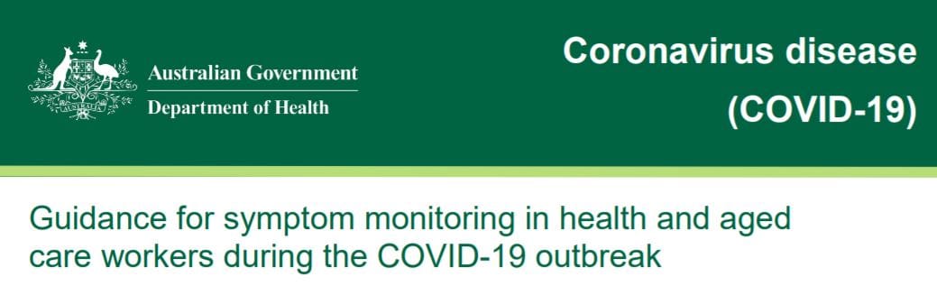 Department of Health reminds providers to tell sick staff to stay at home – and screen staff and visitors – after Queensland aged care nurse tests positive
