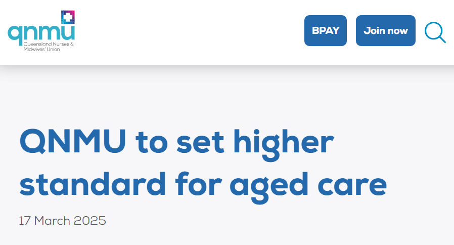 QLD nurses' union seeks FWC approval to negotiate pay and conditions with three aged care providers in sector first
