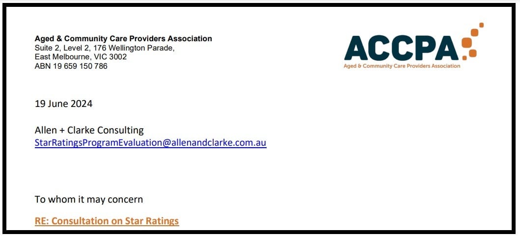 Star ratings have "significant limitations": ACCPA