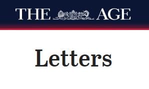 Two letters to The Age last week