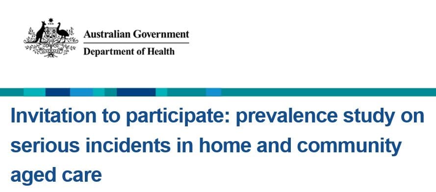 Attention home care providers – last day to register for prevalence study for Serious Incident Response Scheme (SIRS) targeting home care