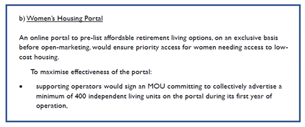 At last, a proactive initiative from the retirement village sector – and asking for just a small amount of cash