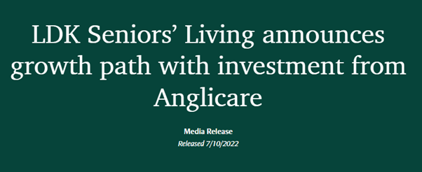 Bold move by Anglicare to expand their future - but is it private aged care or continuum of care?