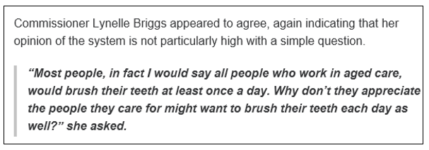 A reminder that the Aged Care Royal Commission has resumed