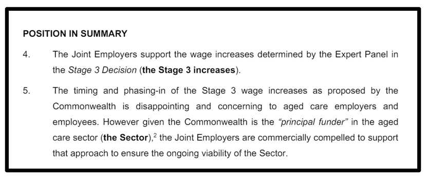 Unions and aged care providers' peak body at odds over staggering Stage 3 wage rise