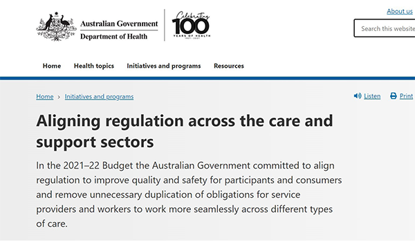 Have your say on aligning regulation across aged care, disability and veterans’ care sectors
