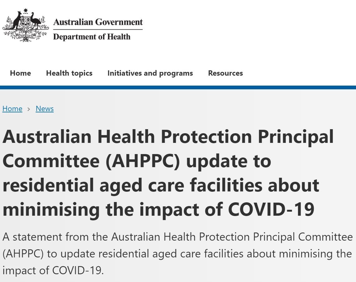 National Cabinet changes its advice on aged care visits – one day after Queensland scrapped restrictions