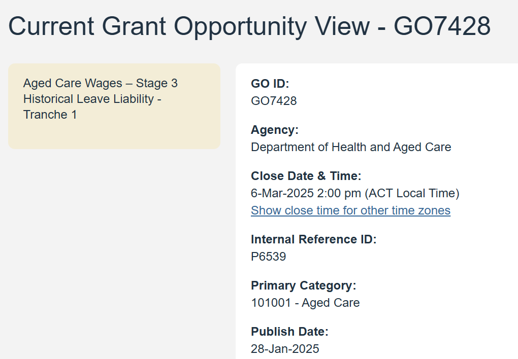 Fed Govt to cover part of increased leave entitlements in aged care worker pay rises