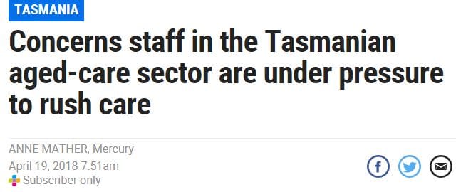 The Mercury: Union holds day of action to promote ‘Our Turn to Care’ campaign in TAS