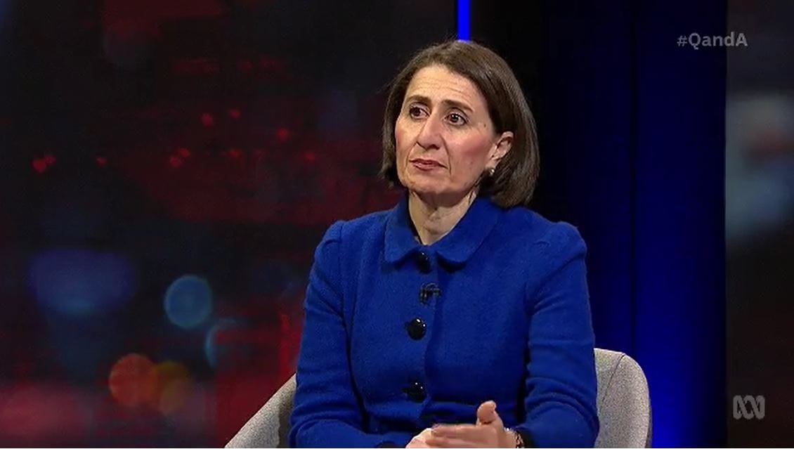 NSW Premier bailed up on decision not to transfer Newmarch House residents to hospital during Q&A appearance