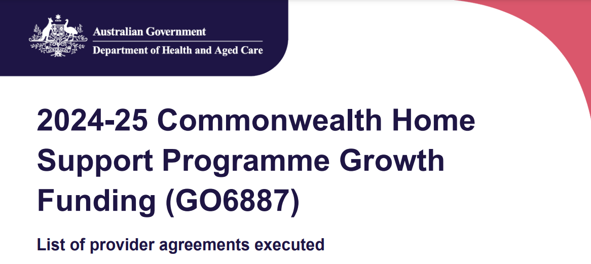 93 organisations funded to become CHSP providers for the first time