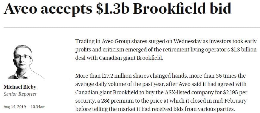 Good news: Aveo to be purchased by Canadian investment fund at $1.3B