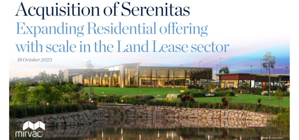 ‘Mum and Dad are out for land lease; big corporates are in’