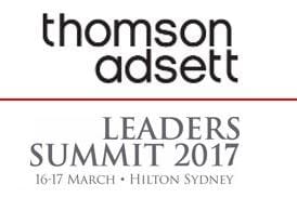 Announcing the LEADERS SUMMIT 2017  ThomsonAdsett Platinum Sponsor plus Early Bird rates now available