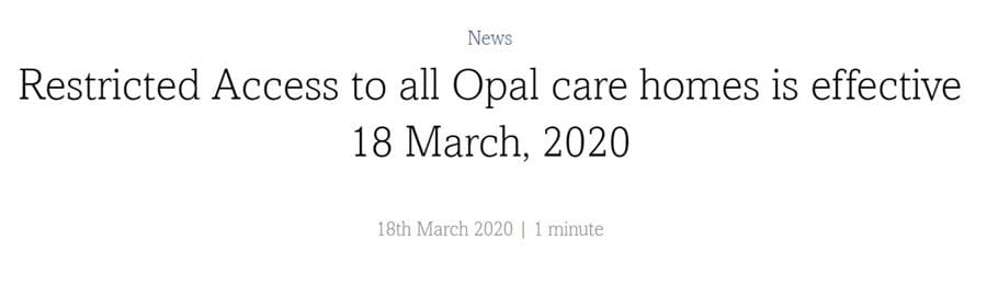 Resident diagnosed at Opal’s Quakers Hill home – despite strict controls