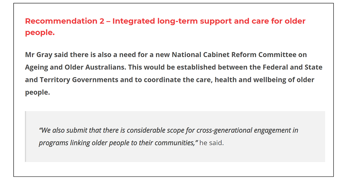 Royal Commission village opportunity real – if we act as a sector now