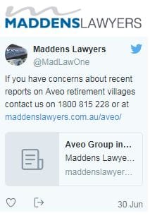 Law firm advertises class action against Aveo