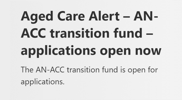 AN-ACC $55M Transition Fund open with invitations to apply already sent