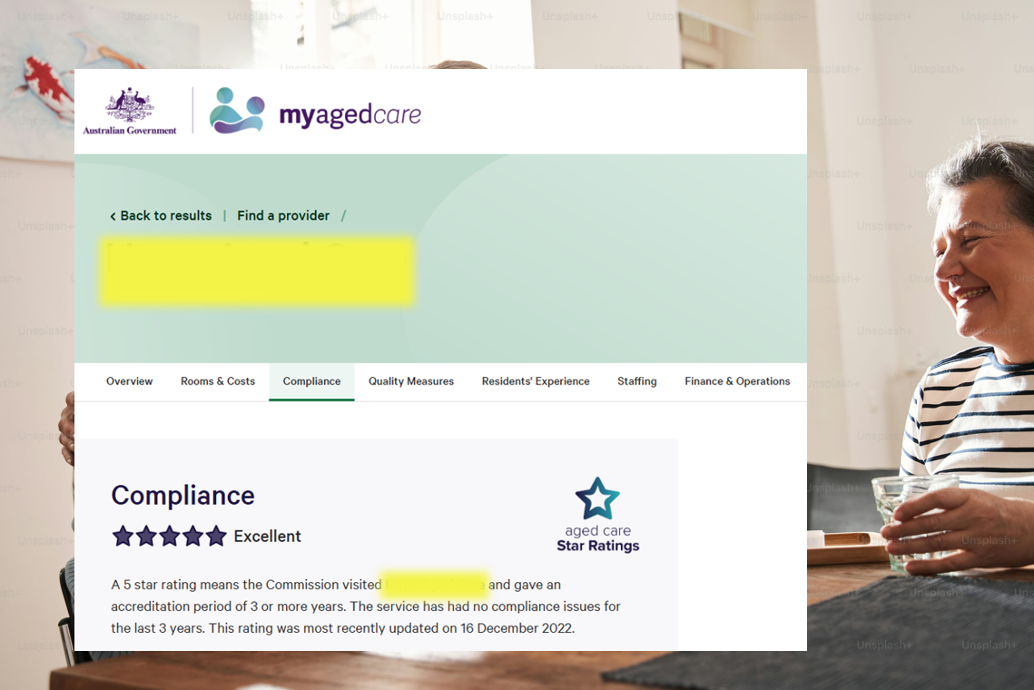 Aged care Star Ratings fail the pub test – especially on “Compliance”  post image