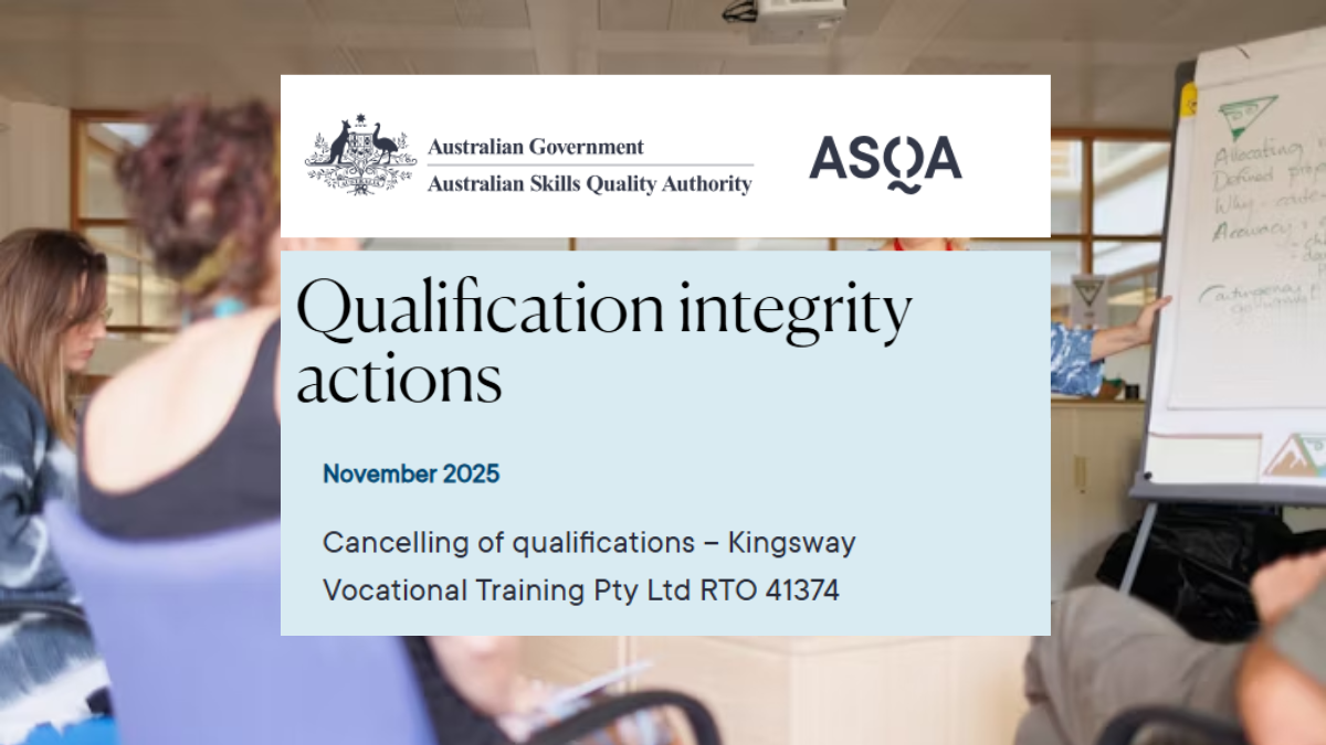 ASQA ramps up crackdown on care training providers  post image