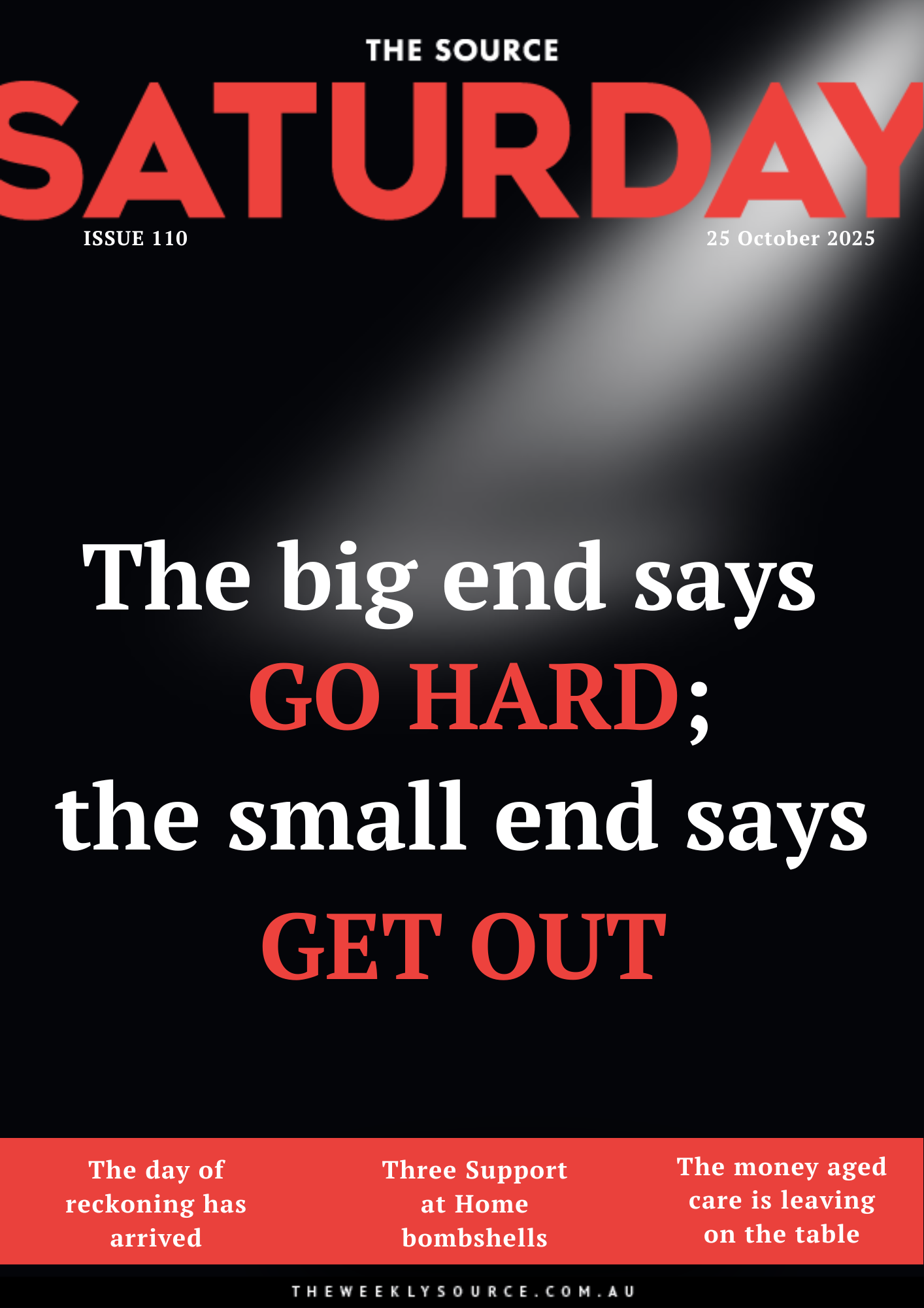 Issue 110 | The big end says GO HARD; the small end says GET OUT  post image