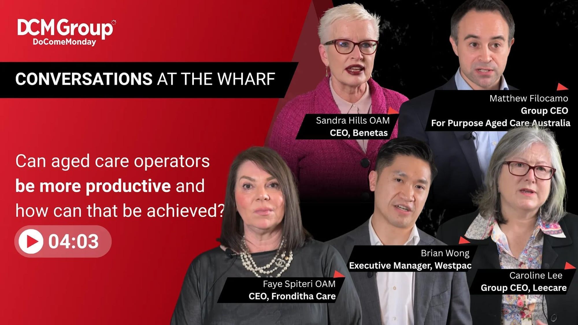 Westpac Leading Conversations: can aged care operators be more productive?