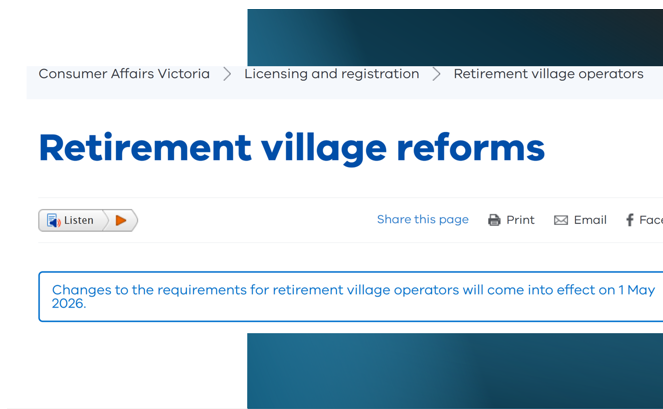 Law firm flags key change to VIC’s Retirement Villages Act  post image