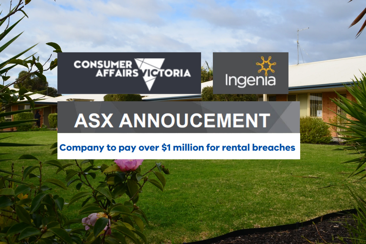 Ingenia Communities to pay $1.5M over non-compliance 
                                                    post image