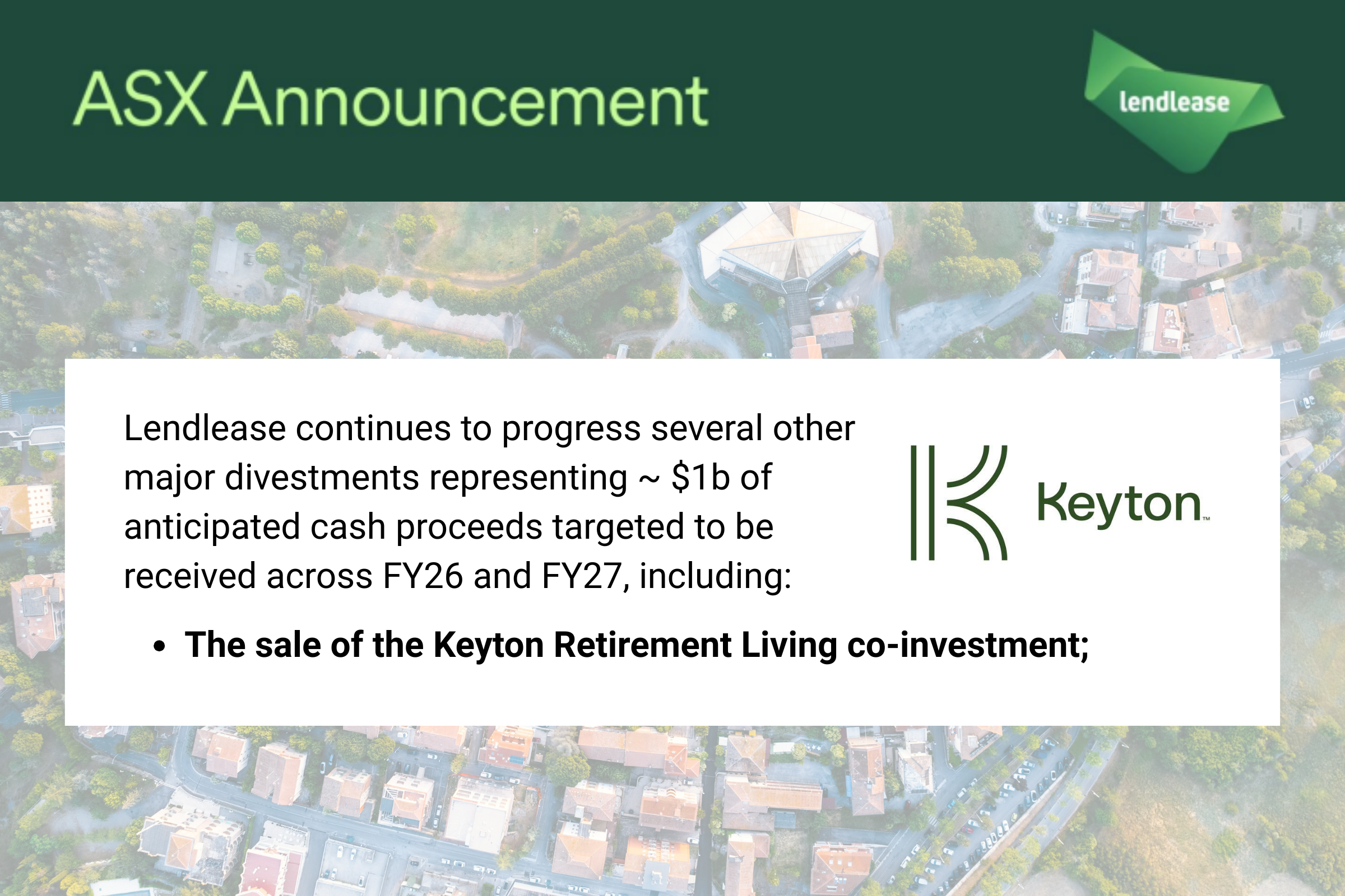 Groundhog Day for retirement living giant Keyton 
                                                    post image