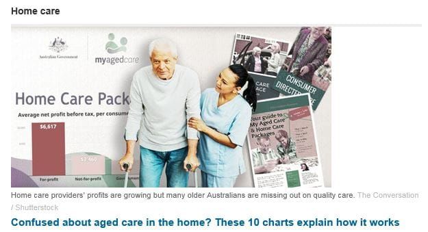 The Conversation devotes a whole newsletter edition to home care post image