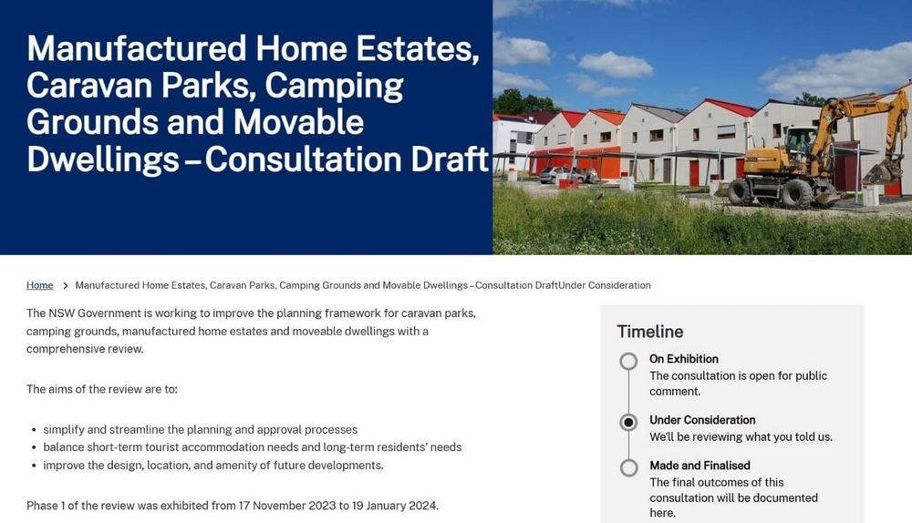 Opposition grows to NSW Government's plan for caravan parks, camping grounds, manufactured home estates and moveable dwellings post image