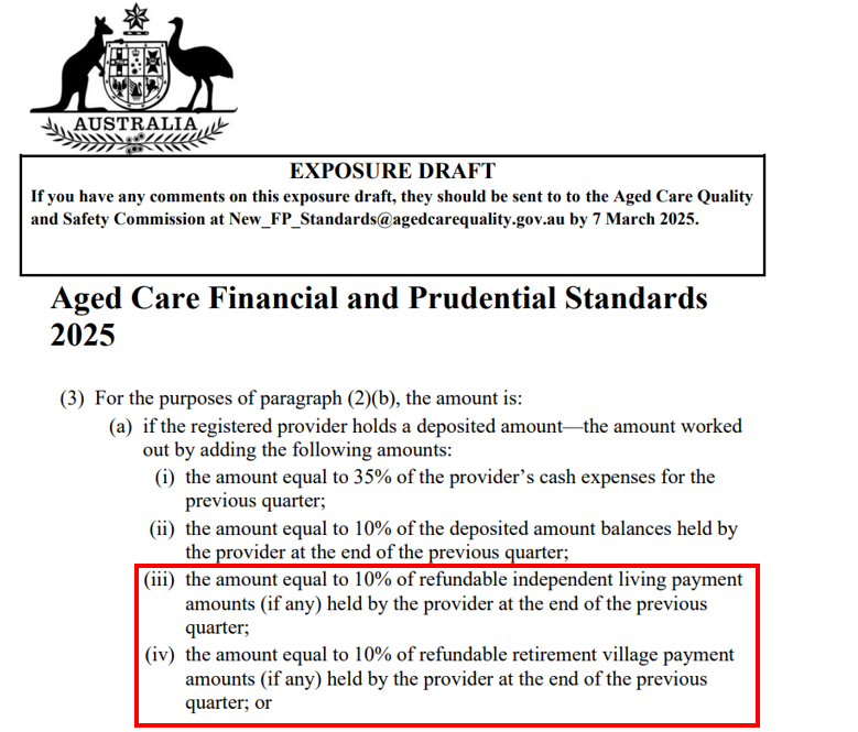 Always read the fine print: retirement village payments captured under new aged care liquidity ratios post image