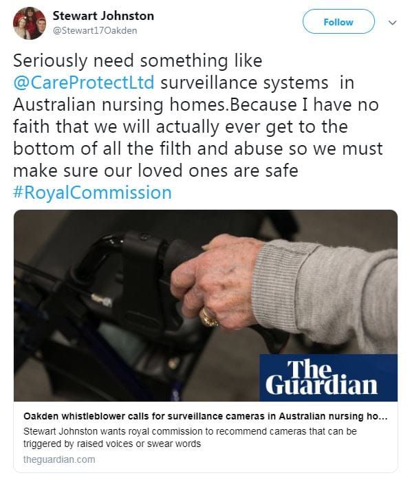 Oakden whistleblower calls for surveillance cameras triggered by raised voices or swear words post image