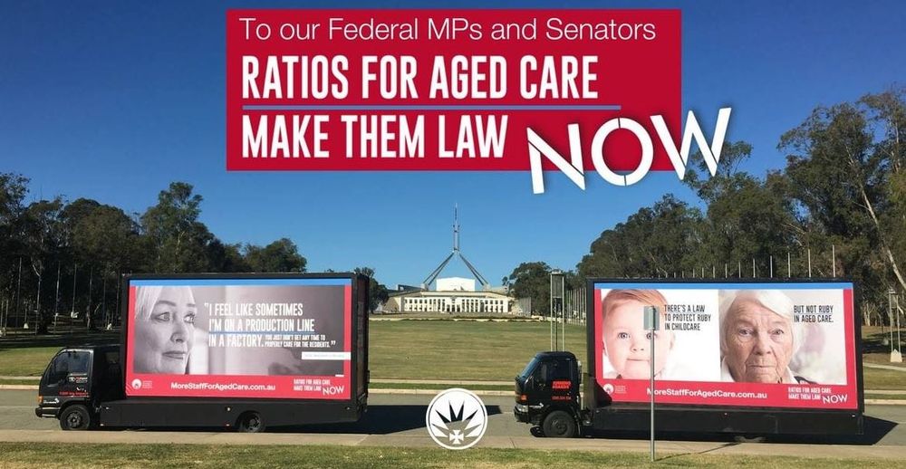 The Australian Nursing and Midwifery Federation (ANMF) takes the gloves off (again) to push for staff ratios in aged care with new TV and billboard campaign post image