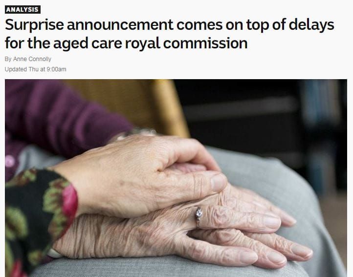 ABC calls again for informers on aged care – Royal Commission four weeks away post image